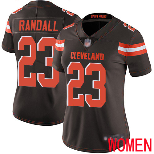 Cleveland Browns Damarious Randall Women Brown Limited Jersey #23 NFL Football Home Vapor Untouchable->women nfl jersey->Women Jersey